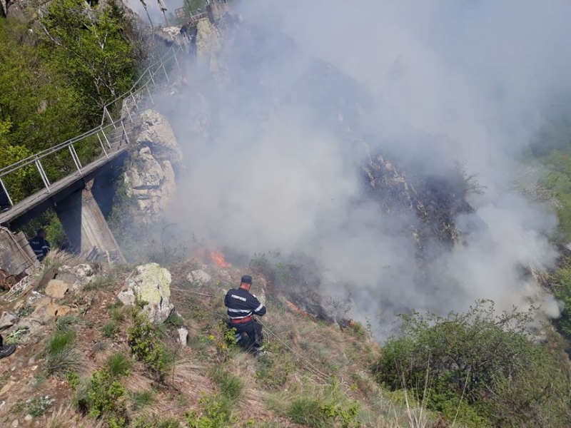 IGSU Forţe suplimentate pentru stingerea incendiului de la Cetatea