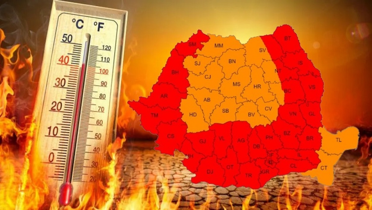 Un nou val de caniculă lovește în plin România stațiile meteo din țară