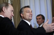 Russian Prime Minister Vladimir Putin meets with Hungarian Prime Minister Viktor Orban