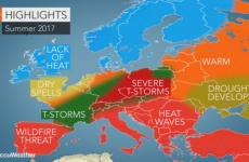 hartă căldură vară