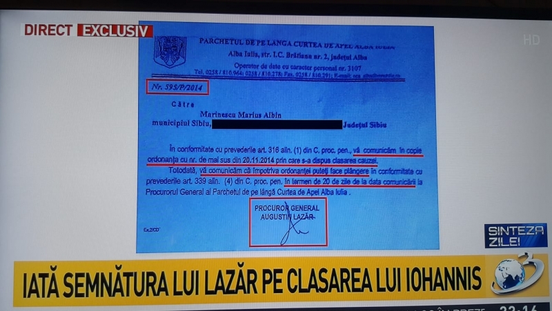 Document Publicat De Antena 3 Semnătura Lui Augustin Lazăr Pe O