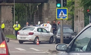 Accident Timisoara, autospeciala politie BMW