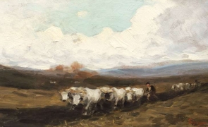 Plugul cu boi, de Nicolae Grigorescu
