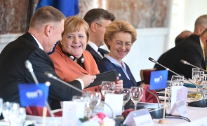 Klaus Iohannis Angela Merkel Ursula