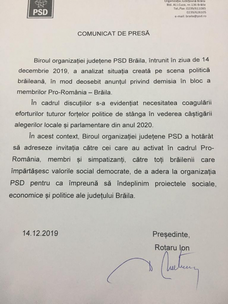 Mihai Tudose Cu Un Picior Inapoi In Psd Invitatie Oficiala Din