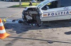 masina politie accident