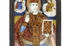 Icoană pe glajă, ”Sfântul Nicolae”, atribuit zugrav Maria Prodan (Furnică), Maieri, Alba Iulia, sfârșitul sec. XIX icoana