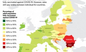 harta vaccinare Romania Europa Romania
