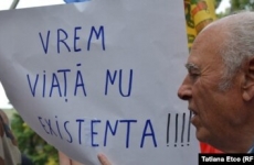 protest pensionari Chisinau Moldova