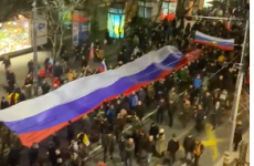 protest Belgrad sustinere Rusia