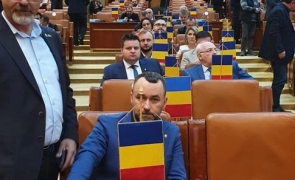 parlamentari aur steag romania