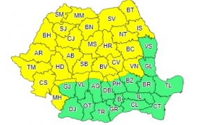 hartă cod galben