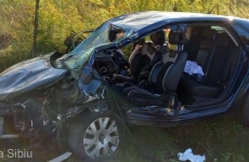 accident Sibiu masina distrusa
