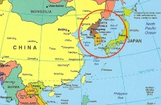 china coreea de sud harta 