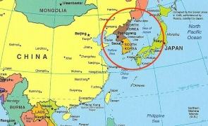 china coreea de sud harta 