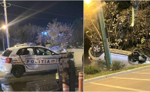 accident cu masina de politie