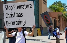 stop premature christman decorations