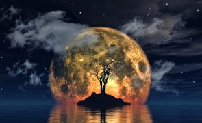 Luna plina, eclipsa de luna