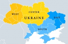 Ucraina hartă hartă vest / est zone
