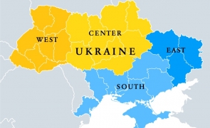 Ucraina hartă hartă vest / est zone