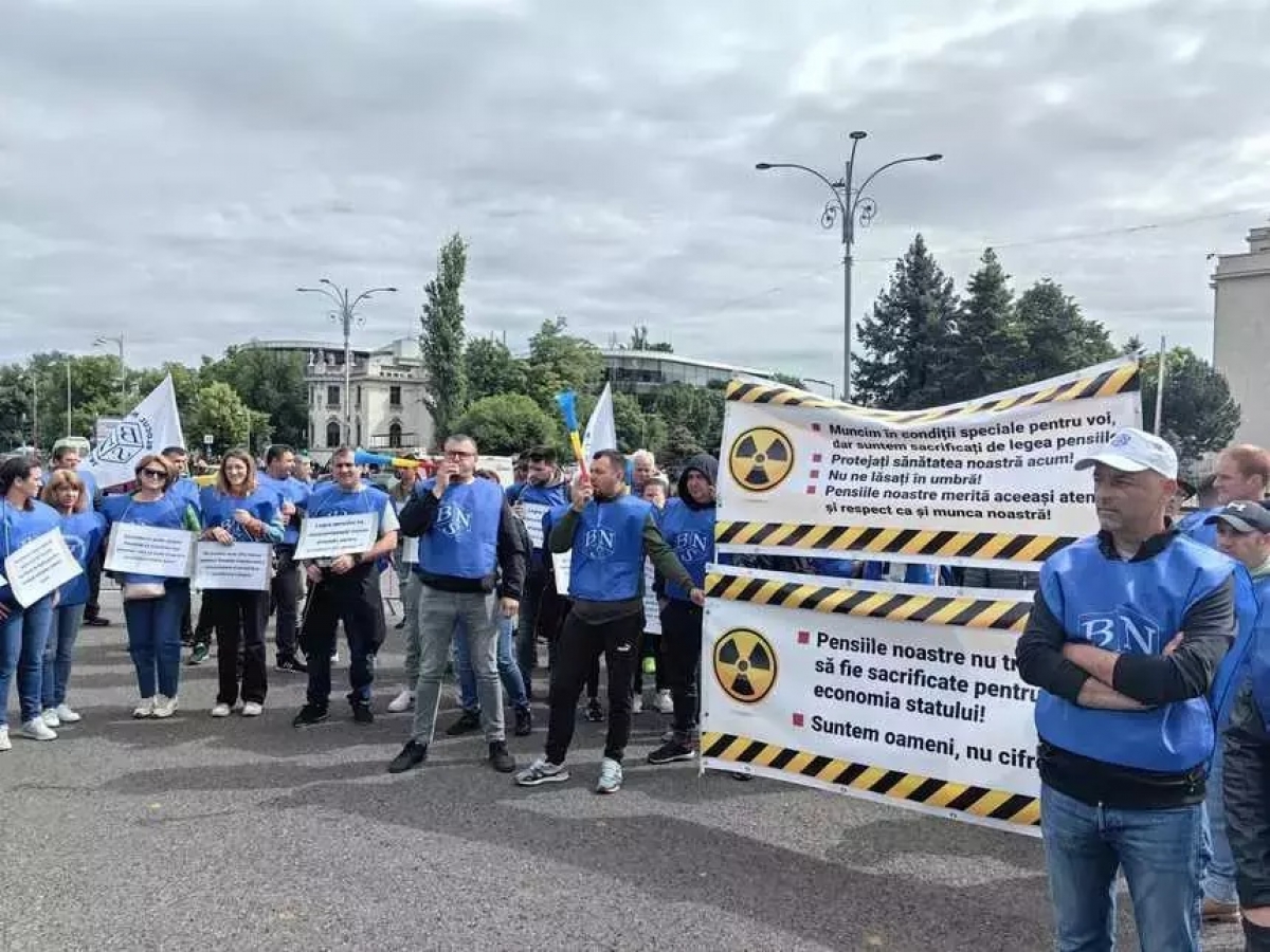 Protestul sindicaliștilor din Energie: Legea pensiilor amenință angajații din sectorul nuclear