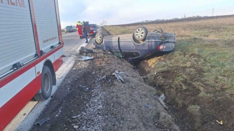 Trafic blocat pe DN 1C, în Satu Mare, în urma unui accident cu trei victime