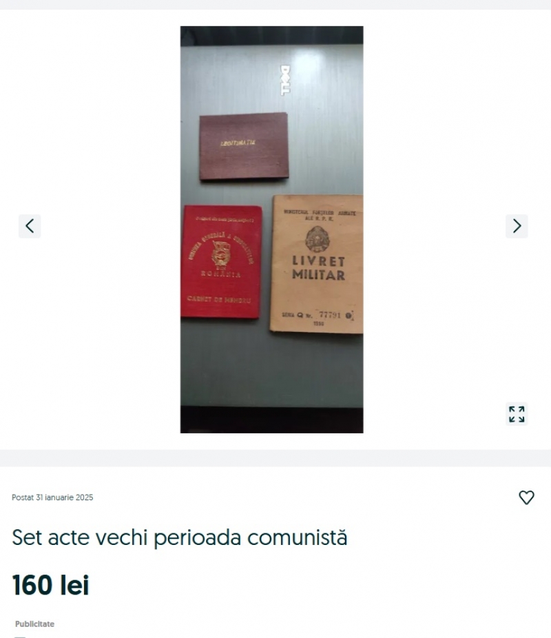 Carnetele CEC, de membru de partid sau UTC de dinainte de Revoluție, au devenit valoroase. Se vând pe internet cu sute de lei 3 content-image