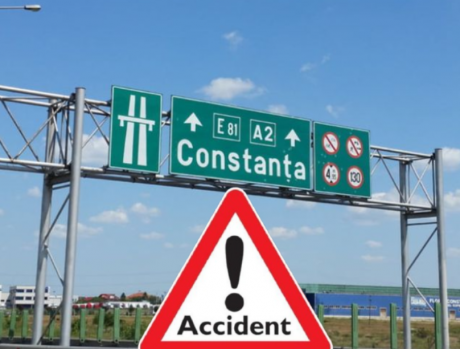 Trafic restricționat pe autostrada A2 București-Constanța: un autoturism a intrat în parapetul median