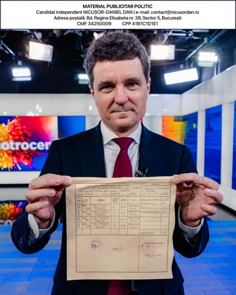 FOTO Nicușor Dan și-a prezentat diploma de Bac: Circulă un fals grosolan!