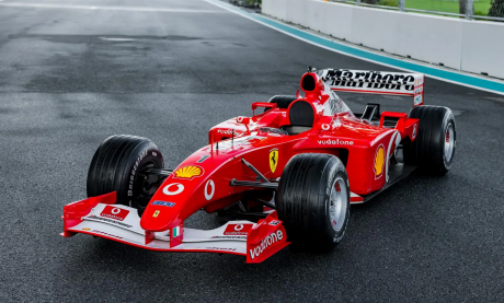 Un monopost de Formula 1 condus de Michael Schumacher în 2001 vândut la licitație pentru 18 milioane de dolari