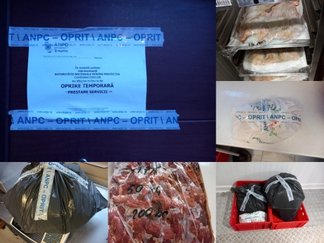 FOTO ANPC a pus lacătul pe un focar de toxiinfecţie: Elevi, băgați în spital de mâncarea livrată dintr-o bucătărie cu rugină și carne din congelatorul groazei