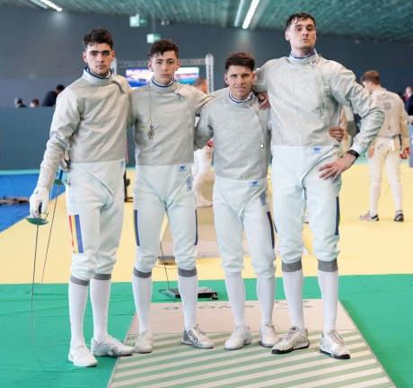 Echipa masculină de sabie a României, locul 9 la Europenele de la Genova